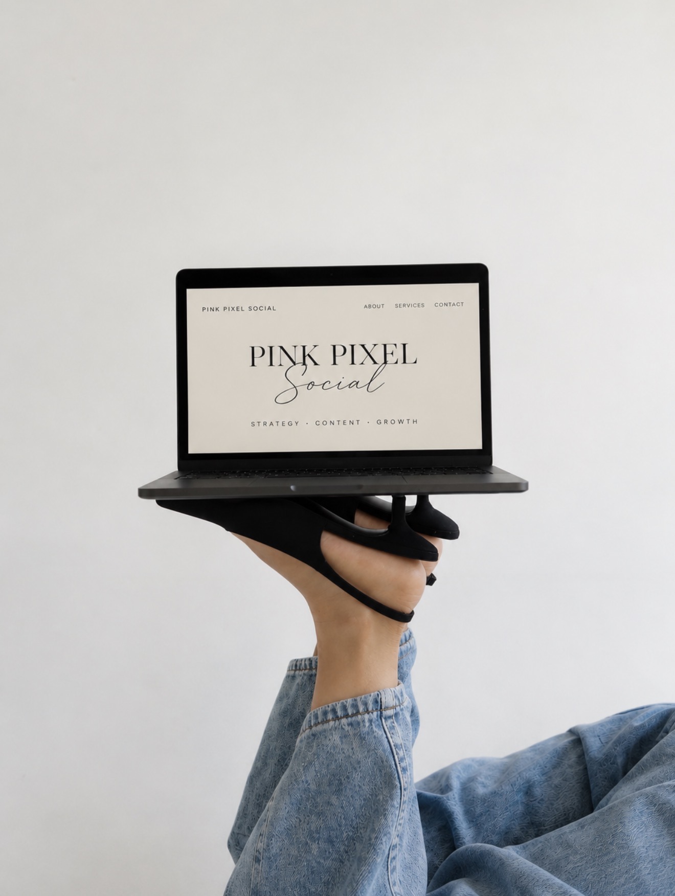 Pink Pixel Social website design editorial